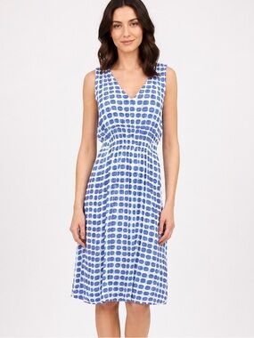 Kate Spade New York Island Stamp Tie Back Dress Size small